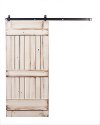 K1RB3670TQ7NS White Wash 3.5' x 7' Ranch Style Barn Door -3