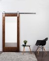 K2M13670WI7L0 Dark Brown 3.5' x 7' Mirror Style Barn Door