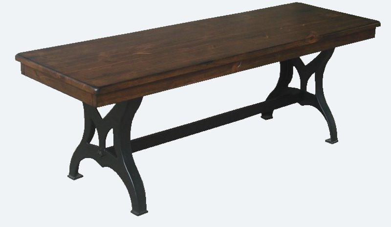 metal dining bench black