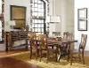 Clearance District Light Brown Birch and Metal 5 Piece Dining Set