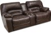 Chocolate Brown Leather-Match Power Reclining Loveseat - Legacy