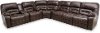Chocolate Brown Leather-Match 3 Piece Power Reclining Sectional - Legacy