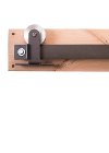 K4R574Q07N000 Raw Steel 84 Inch Moden Style Sliding Door Hardware Kit