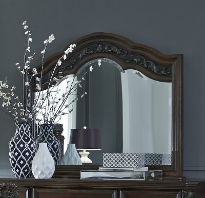 Traditional Cognac Brown Mirror - Messina