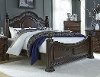 Traditional Cognac Brown Queen Bed - Messina