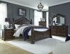 Cognac Brown Traditional 6 Piece King Bedroom Set - Messina