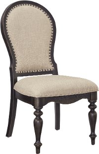Black and Linen Dining Room Chair - Cambria Collection