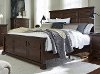 Clearance Brown Ale Classic Traditional Panel King Size Bed - Weston