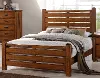 Clearance Logan Rustic Barley Brown King Size Bed