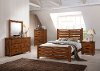 Rustic Brown 4 Piece King Bedroom Set - Logan