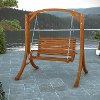 Cinnamon Brown Patio Swing - Wood Canyon