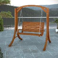 Cinnamon Brown Patio Swing - Wood Canyon
