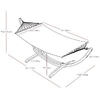 Natural/ Cinnamon Brown Patio Hammock - Wood Canyon-3