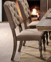 HM8006-18/TUFTEDCHR Driftwood Tufted Dining Chair - Metropolitan-3