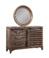 Cocoa Brown Rustic Contemporary Door Dresser - Bohemian