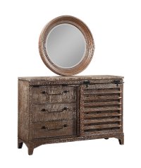Cocoa Brown Rustic Contemporary Door Dresser - Bohemian