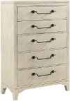 Clearance Rustic Contemporary Linen White Chest of Drawers - Bohemian