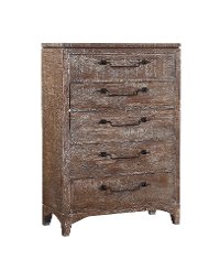 Cocoa Brown Rustic Contemporary Chest of Drawers - Bohemian