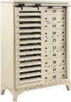 Rustic Contemporary Linen White Door Chest - Bohemian