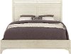 Clearance Linen White Rustic Contemporary Queen Size Bed - Bohemian