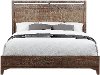 Clearance Cocoa Brown Rustic Contemporary Queen Size Bed - Bohemian