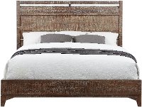 Cocoa Brown Rustic Contemporary Queen Size Bed - Bohemian