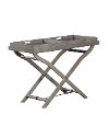 Clearance Restoration Finish Double Sided Tray Accent Table