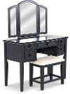 Antique Black Vanity Set
