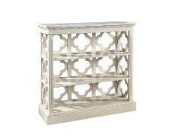 Cream Quatrefoil Bookcase