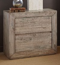 Modern Rustic Whitewash Nightstand - Renewal