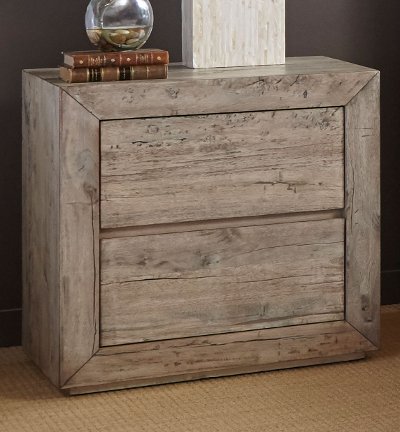 White-Washed Modern Rustic Nightstand - Renewal