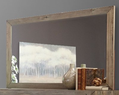 White-Washed Modern Rustic Mirror - Renewal