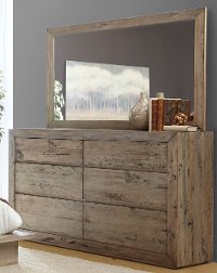 White Washed Modern Rustic Mirror - Renewal -2