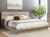 White-Washed Modern Rustic California King Platform Bed - Renewal