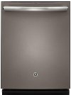 GDT655SMJES GE Built-in Dishwasher with Pull Handle - Slate