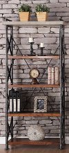 36 Inch Contemporary Bookcase - Steampunk