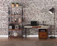 36 Inch Contemporary Bookcase - Steampunk-2