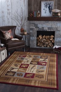 NTR65104x6 4 x 6 Small Brown Lodge Area Rug - Nature-2