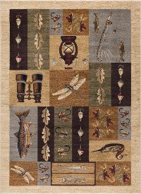 NTR6522 4x6 4 x 6 Small Ivory Lodge Area Rug - Nature