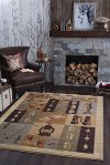 NTR6522 4x6 4 x 6 Small Ivory Lodge Area Rug - Nature-2