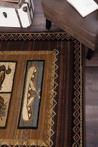 NTR65384x6 4 x 6 Small Brown Lodge Area Rug - Nature-7