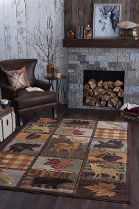 NTR65684x6 4 x 6 Small Brown Lodge Area Rug - Nature-2
