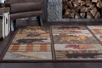 NTR65684x6 4 x 6 Small Brown Lodge Area Rug - Nature-6