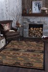 NTR6588 4x6 4 x 6 Small Green Lodge Area Rug - Nature-2