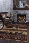 NTR6595 4x6 4 x 6 Small Red Lodge Area Rug - Nature-2
