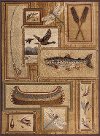 NTR6602 4x6 4 x 6 Small Ivory Lodge Area Rug - Nature