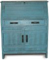 Descano Distressed Antique Blue Drop Lid Desk