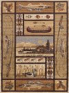 NTR6632 4x6 4 x 6 Small Beige Lodge Area Rug - Nature