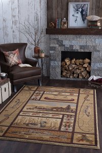 NTR66324x6 4 x 6 Small Beige Lodge Area Rug - Nature-2