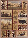 NTR6650 4x6 4 x 6 Small Brown Lodge Area Rug - Nature